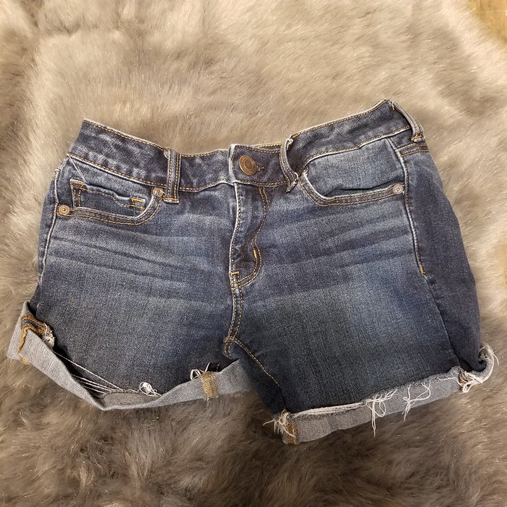 American Eagle midi jean shorts 4